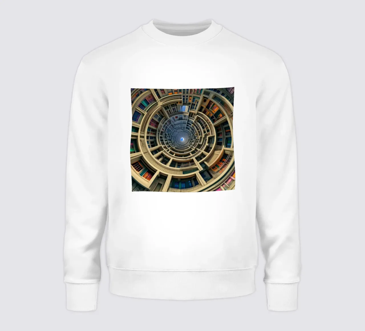 Sphere 008 - Hypnotic Spiral Architecture Sweatshirt von Spheres