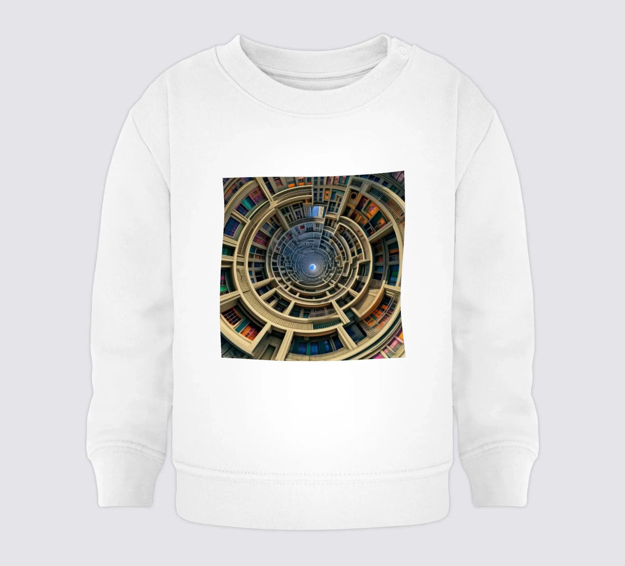 Sphere 008 - Hypnotic Spiral Architecture felpa neonato da Spheres