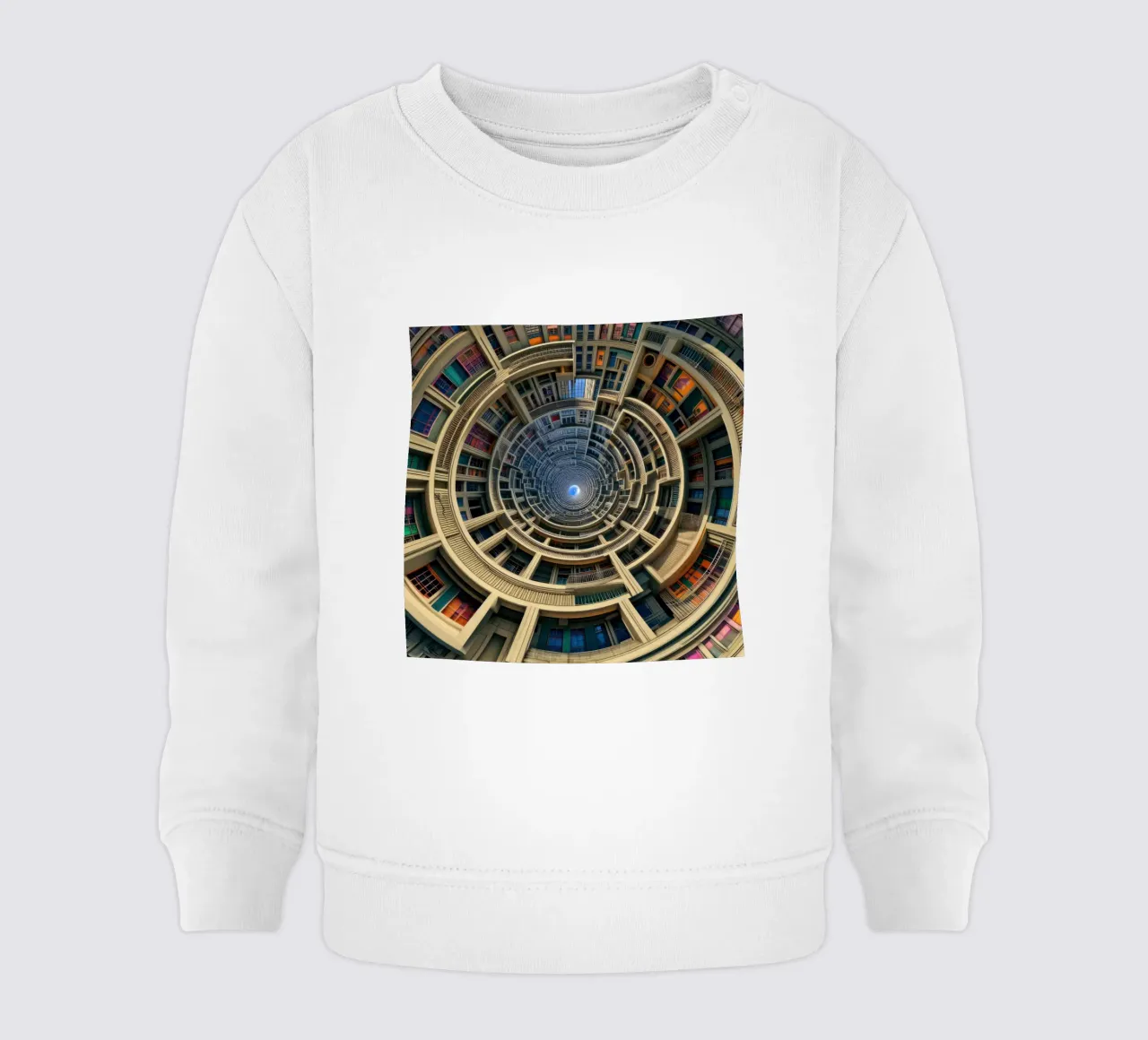 Sphere 008 - Hypnotic Spiral Architecture felpa neonato da Spheres