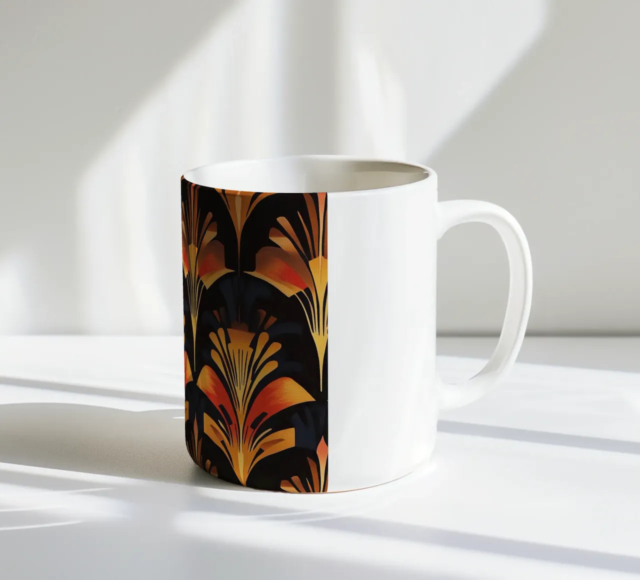 Art Deco "Illusions of Light" tazza in ceramica da Nikis Art Studio