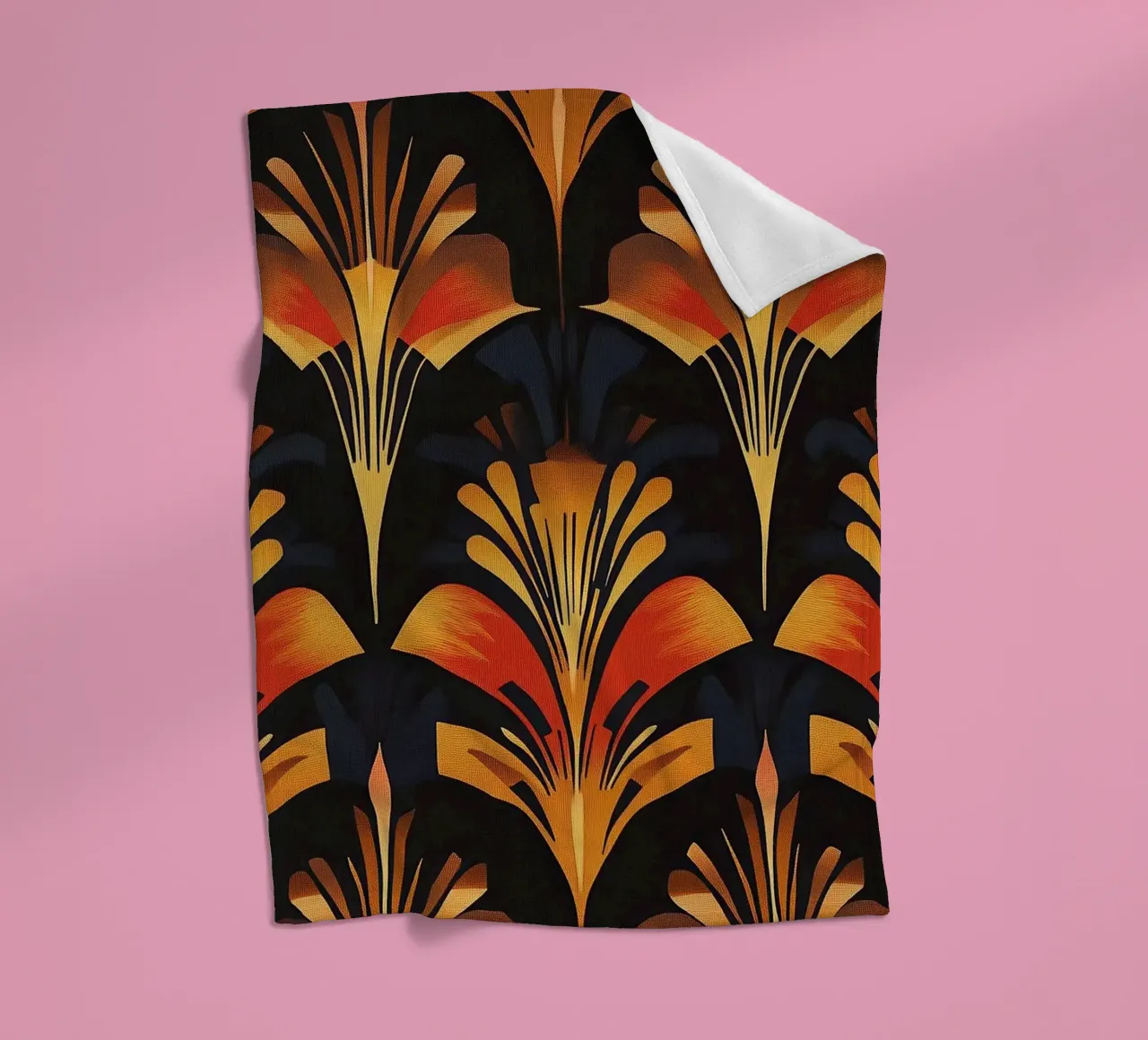 Art Deco "Illusions of Light" coperta in pile da Nikis Art Studio