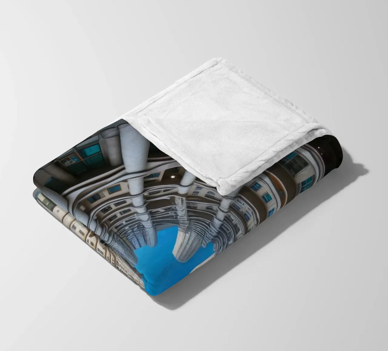 Sphere 024 - Circular Architectural Design fleece blanket by Spheres