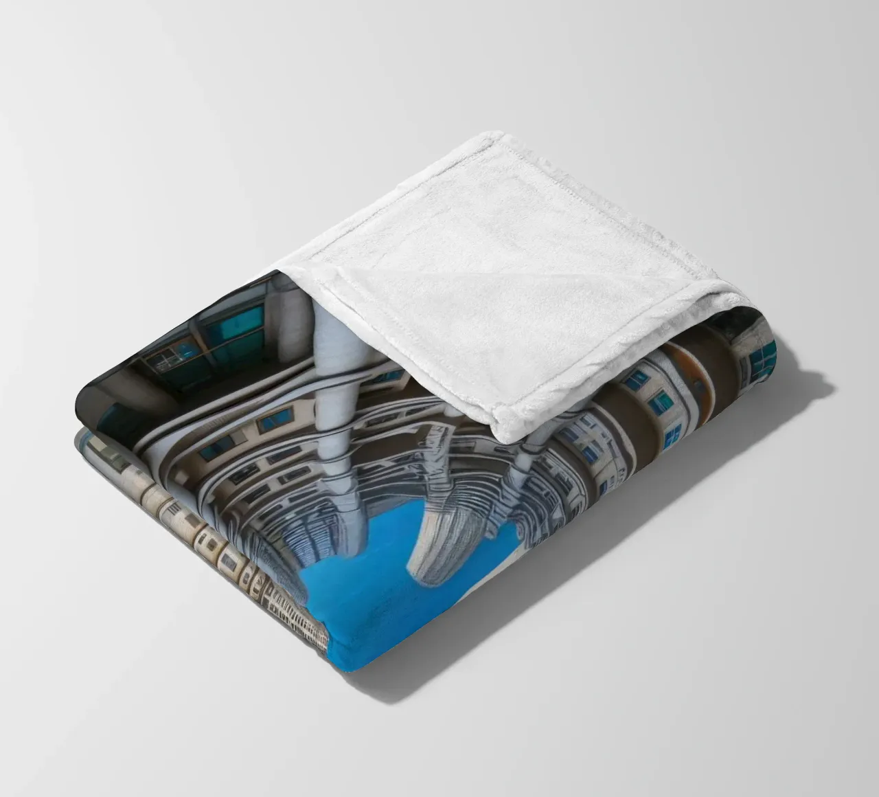 Sphere 024 - Circular Architectural Design fleece blanket by Spheres
