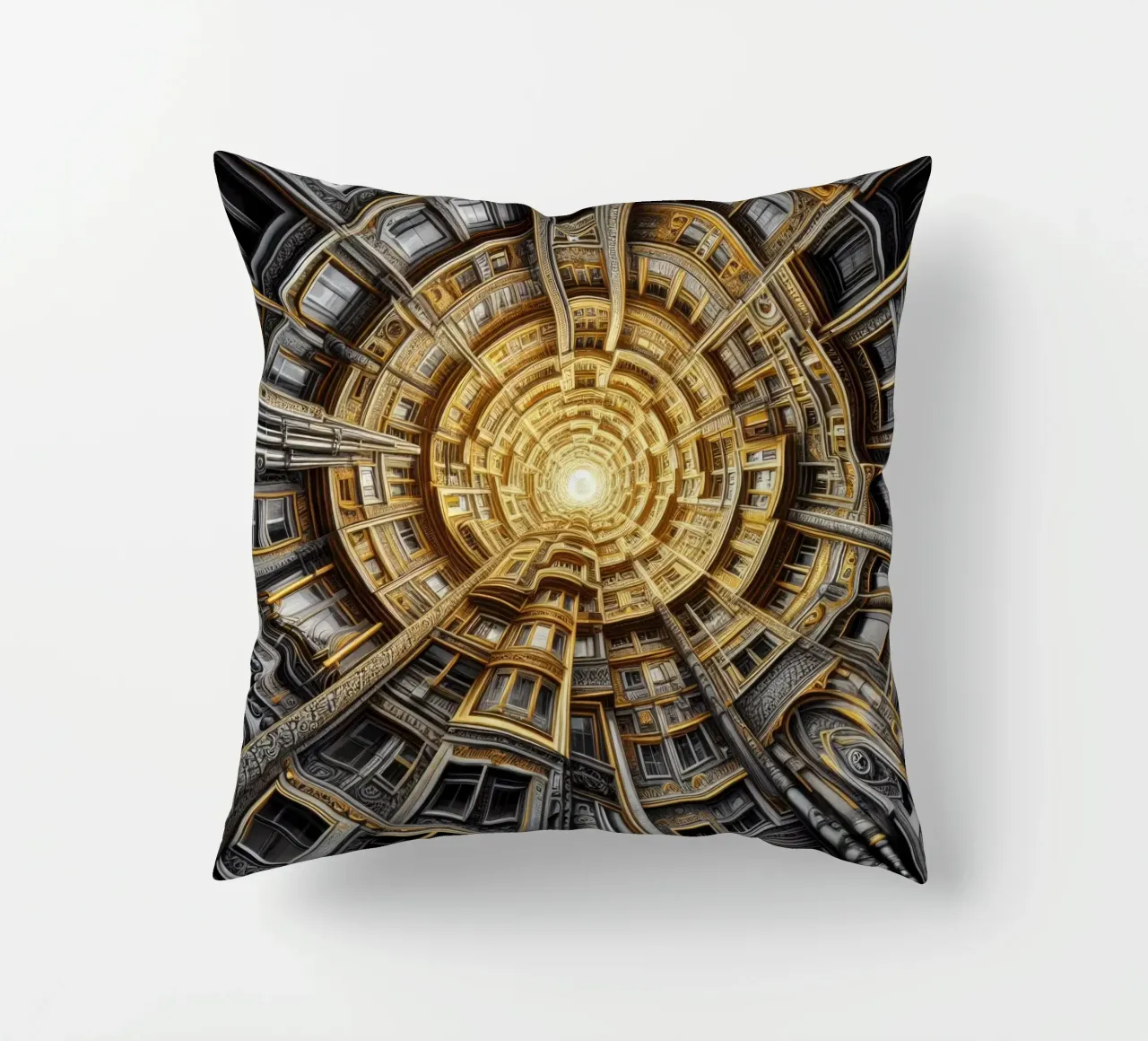 Sphere 044 - Golden Spiral Architecture decorative cushion by Spheres