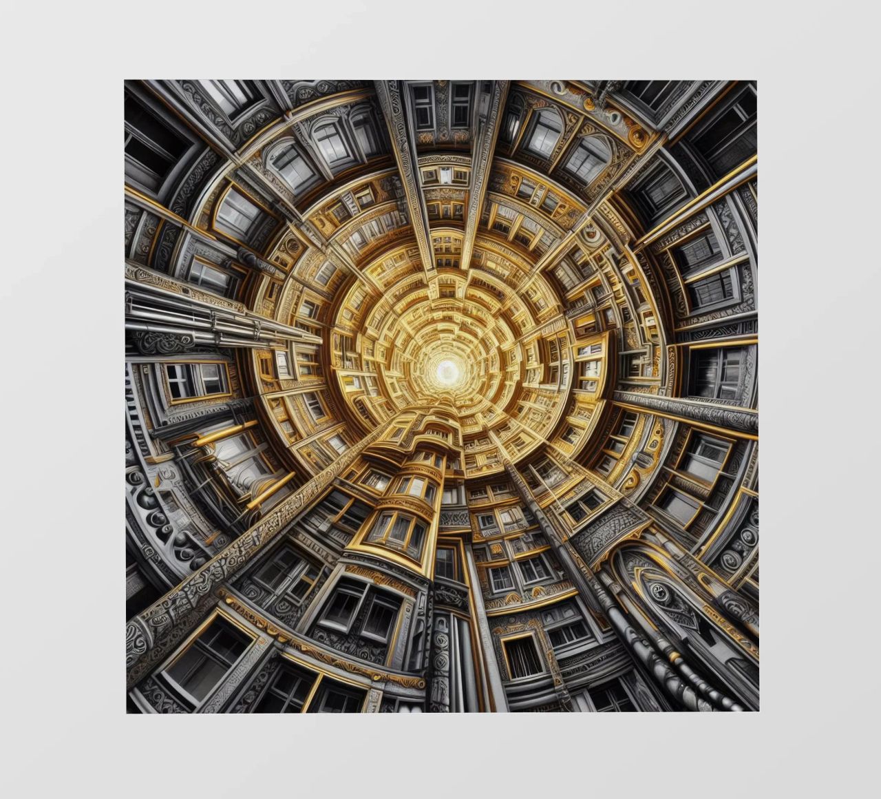 Sphere 044 - Golden Spiral Architecture pellicola backlit da Spheres