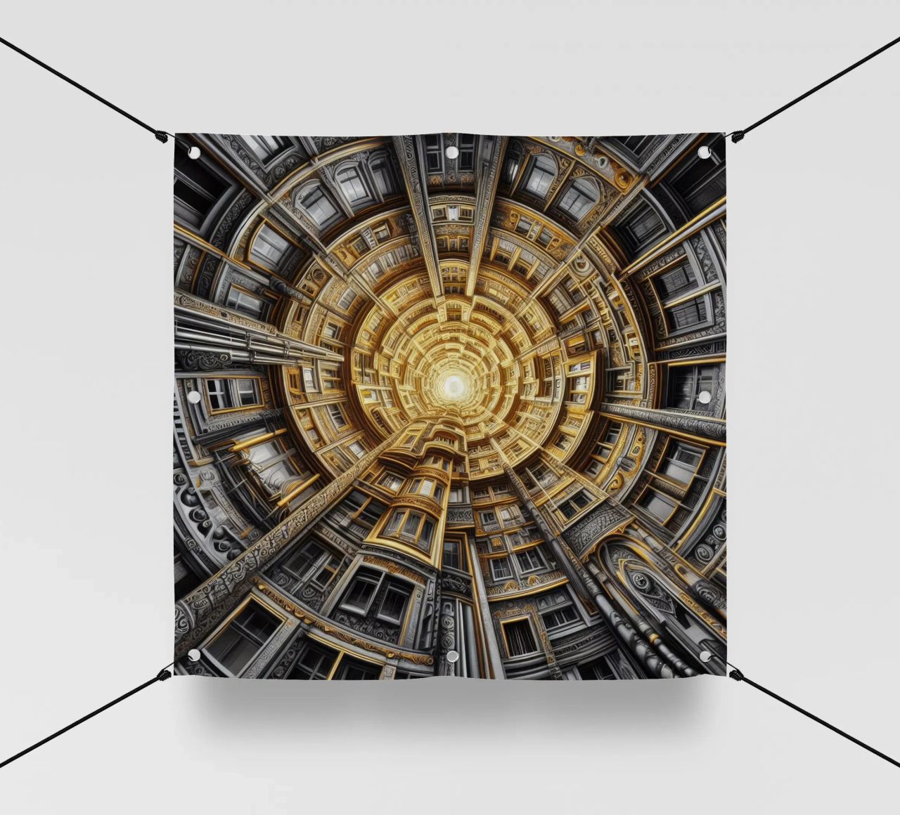 Sphere 044 - Golden Spiral Architecture telo in pvc da Spheres