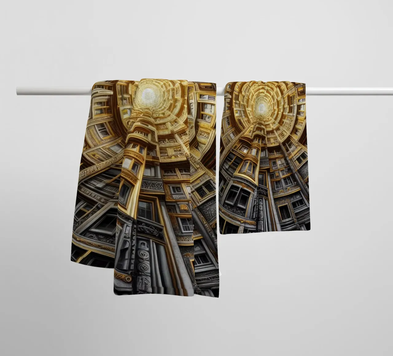 Sphere 044 - Golden Spiral Architecture asciugamano da bagno da Spheres