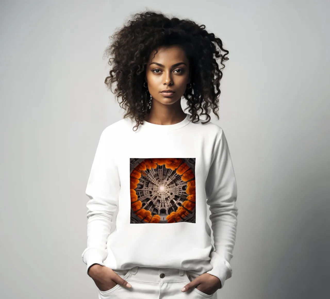 Sphere 017 - Surreal Architectural Courtyard sweatshirt by Spheres