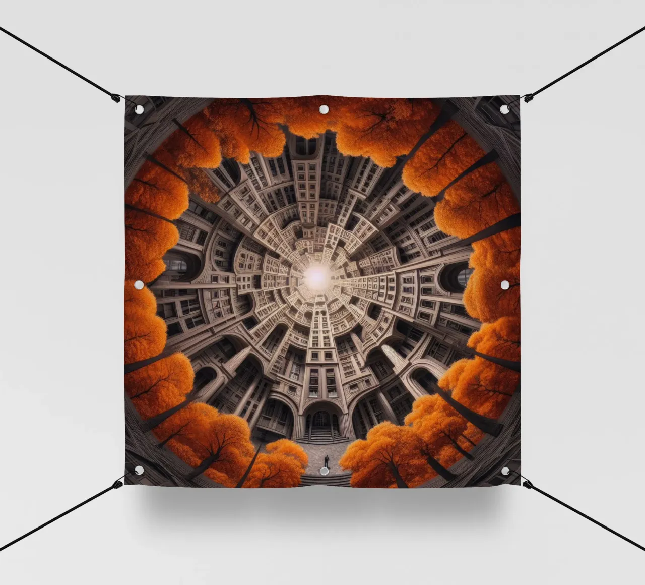 Sphere 017 - Surreal Architectural Courtyard telo in pvc da Spheres