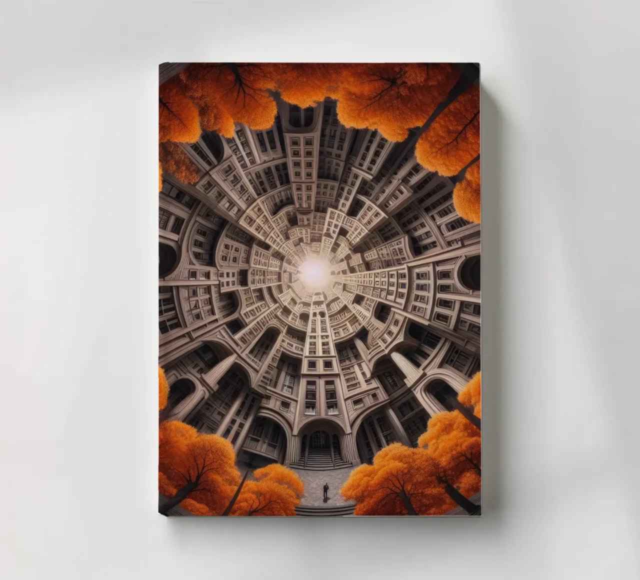 Sphere 017 - Surreal Architectural Courtyard notebook by Spheres