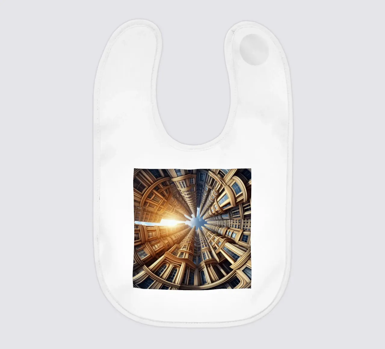 Sphere 027 - Towering Ornate Building baby bib by Spheres