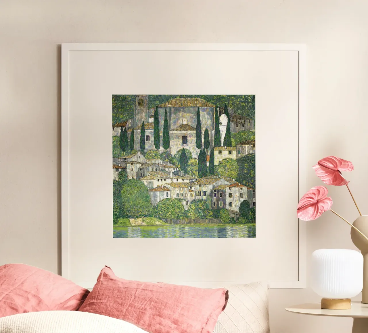 Gustav Klimt - Church In Cassone poster con telaio in plastica da apoloprints