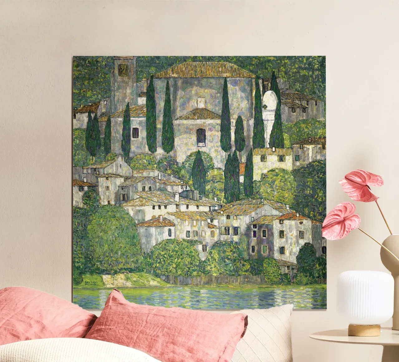 Gustav Klimt - Church In Cassone poster con telaio in plastica da apoloprints