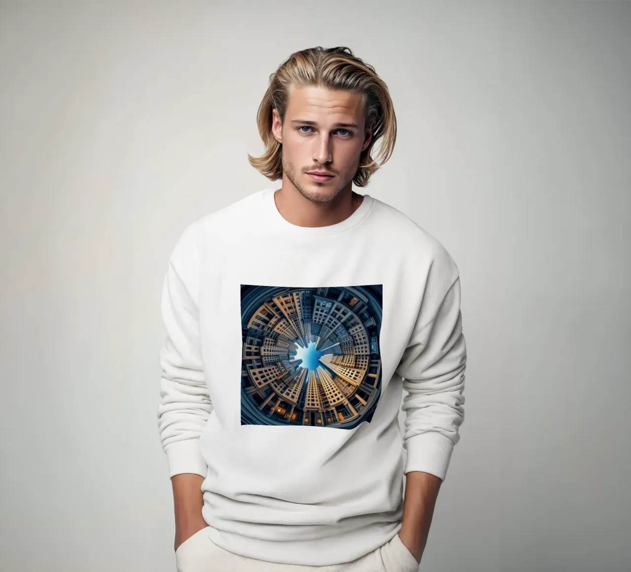 Sphere 018 - Futuristic Skyscraper Courtyard felpa da Spheres