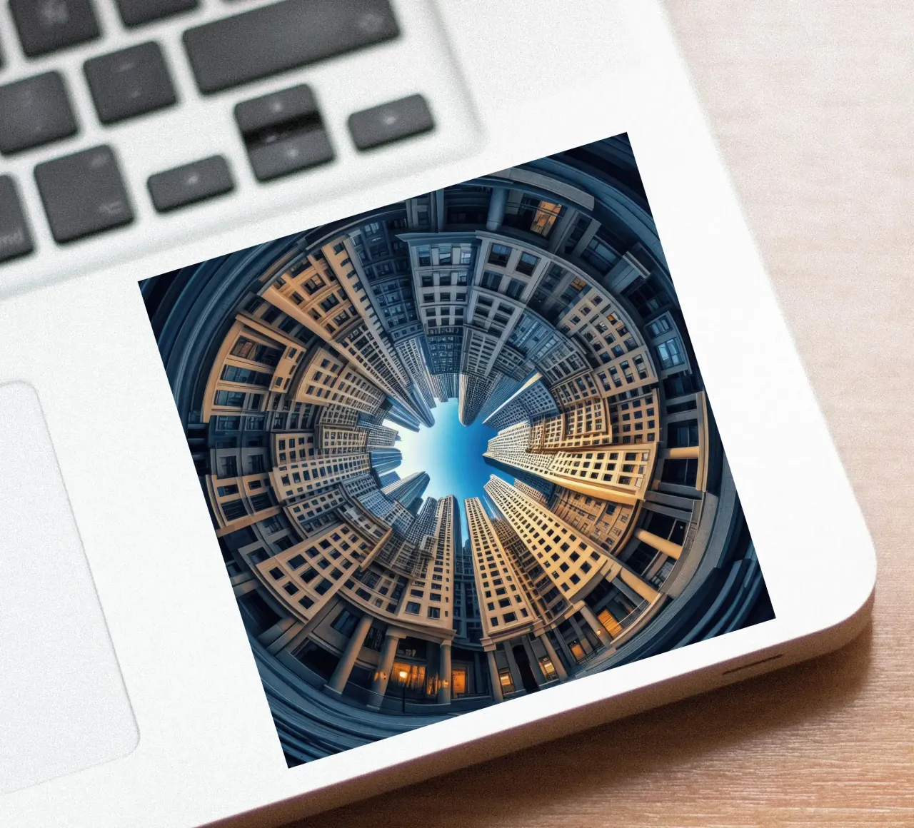 Sphere 018 - Futuristic Skyscraper Courtyard sticker by Spheres