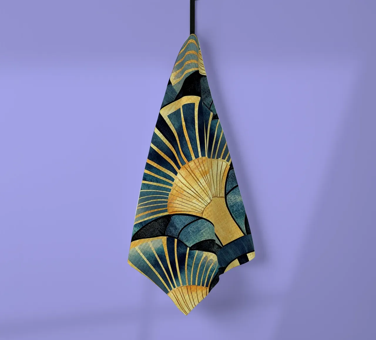 Art déco tea towel by Nikis Art Studio