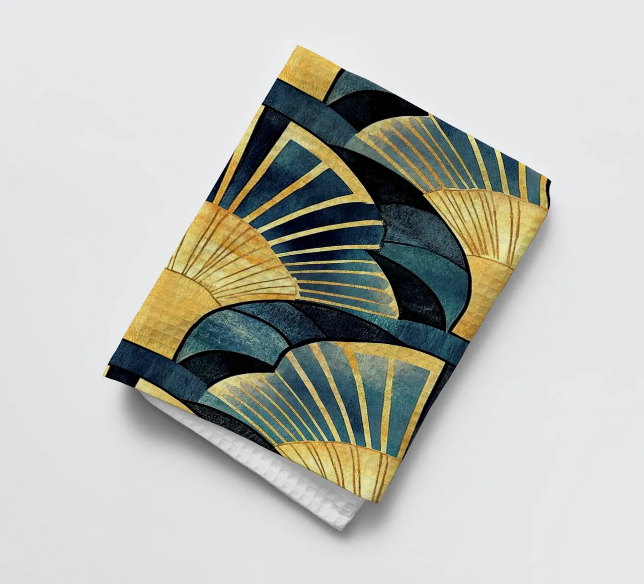 Art déco tea towel by Nikis Art Studio