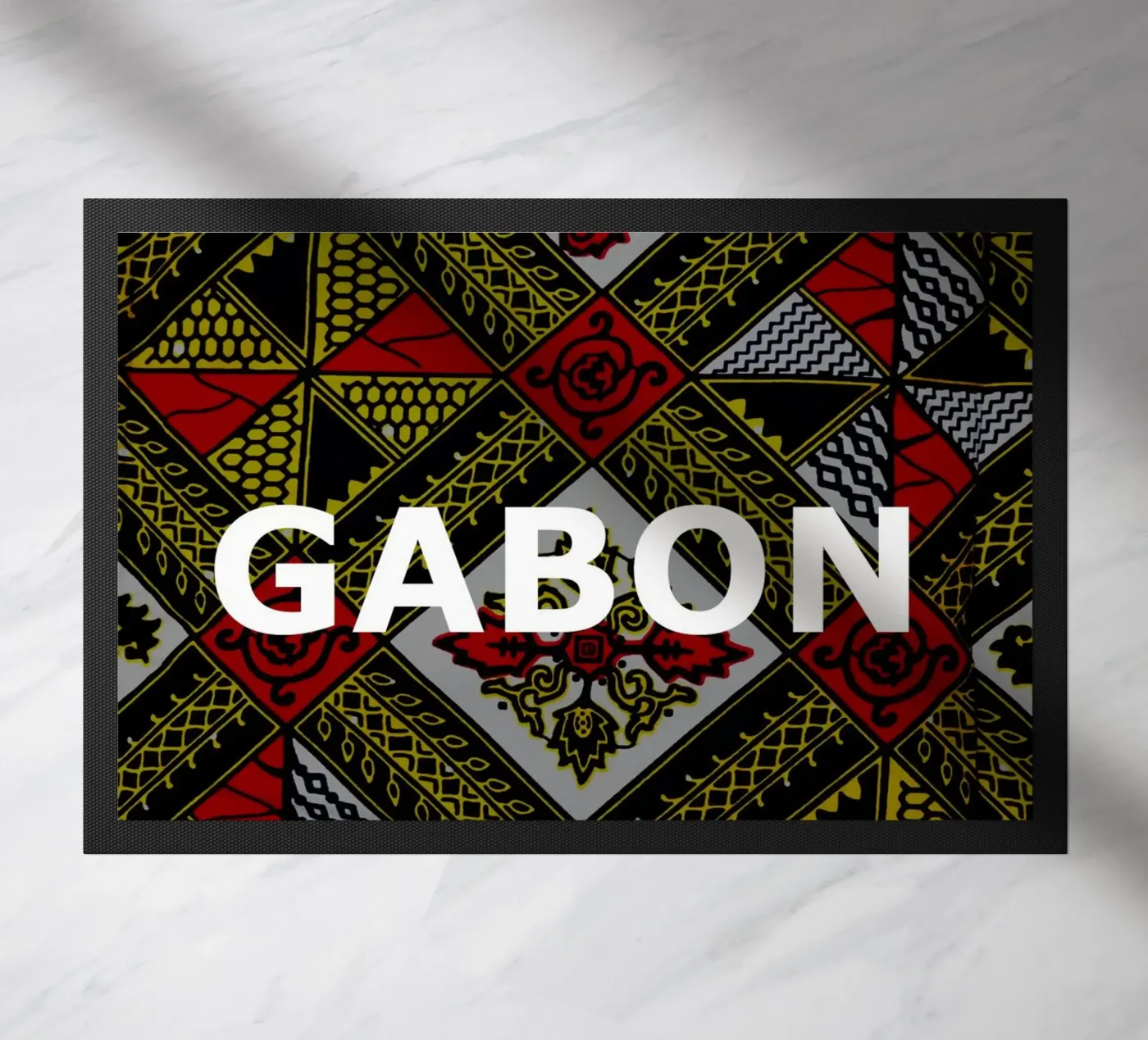 Gabon deurmat van Mathudace Créas