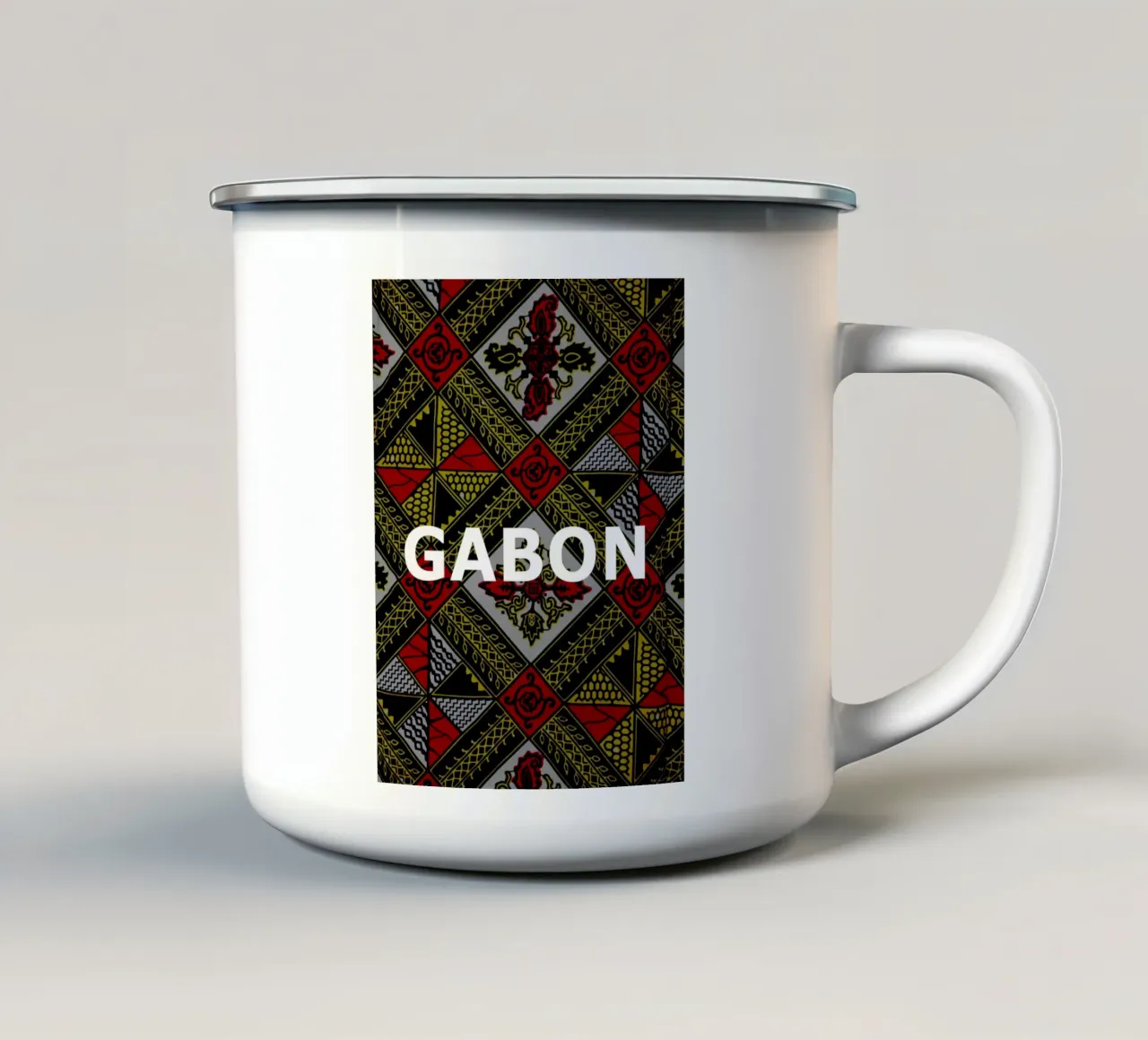 Gabon tazza in smalto da Mathudace Créas