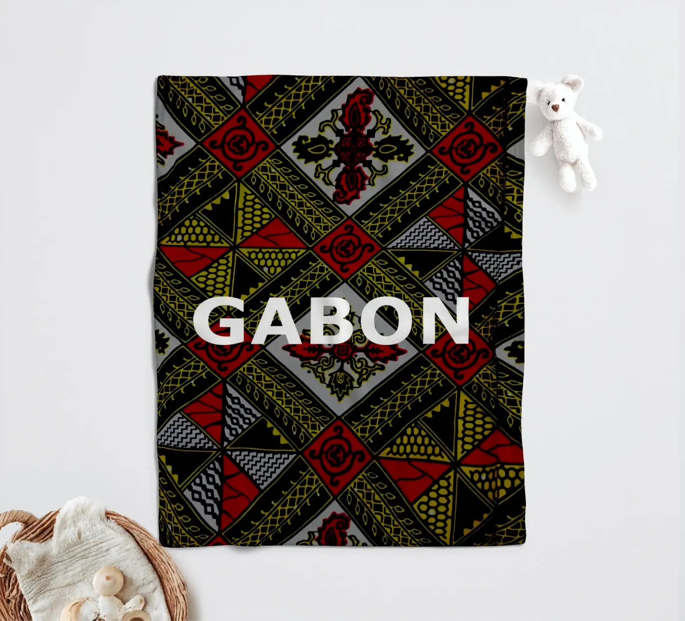 Gabon fleecedeken van Mathudace Créas