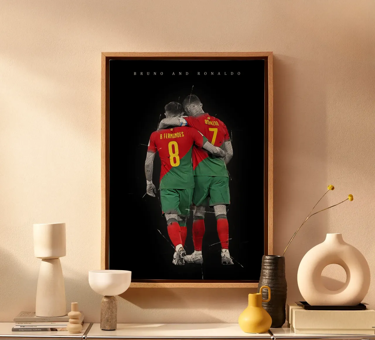 Bruno and Ronaldo canvas met Baklijst van tenten
