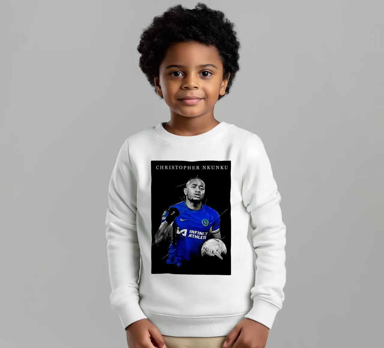 Christopher Nkunku Chelsea felpa bambino da tenten