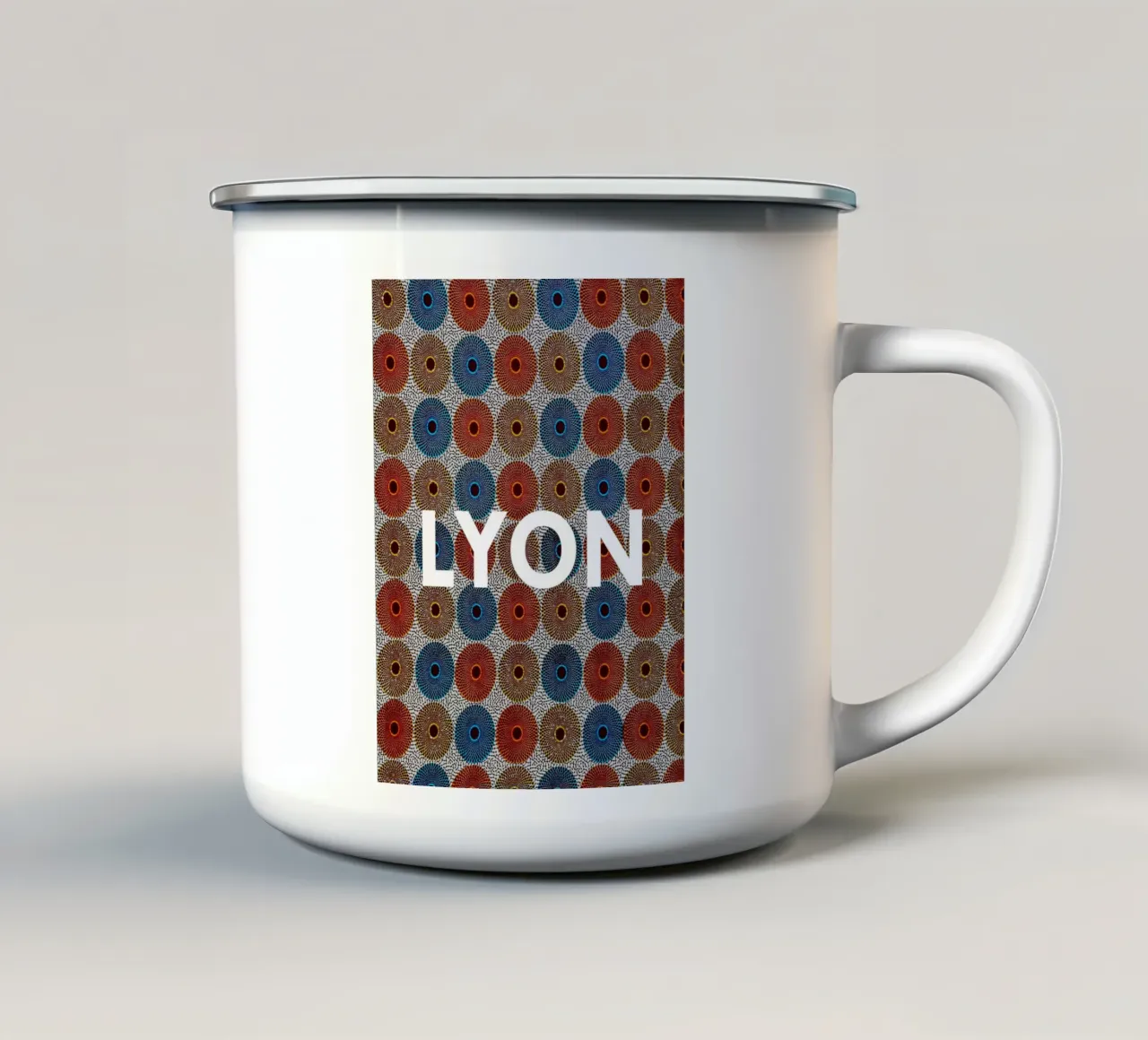 Lyon tazza in smalto da Mathudace Créas