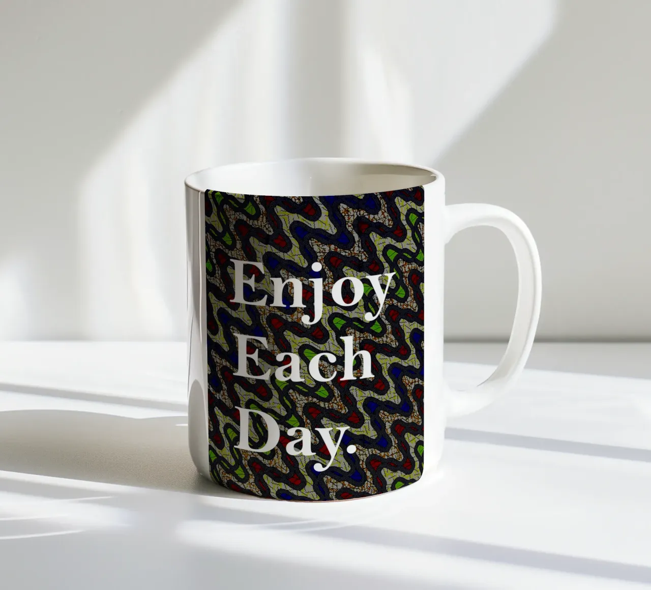 Enjoy each day tazza in ceramica da Mathudace Créas