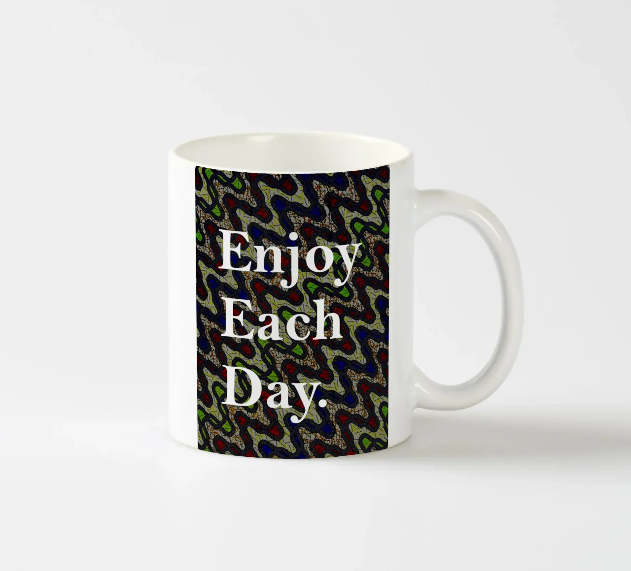 Enjoy each day tazza in ceramica da Mathudace Créas