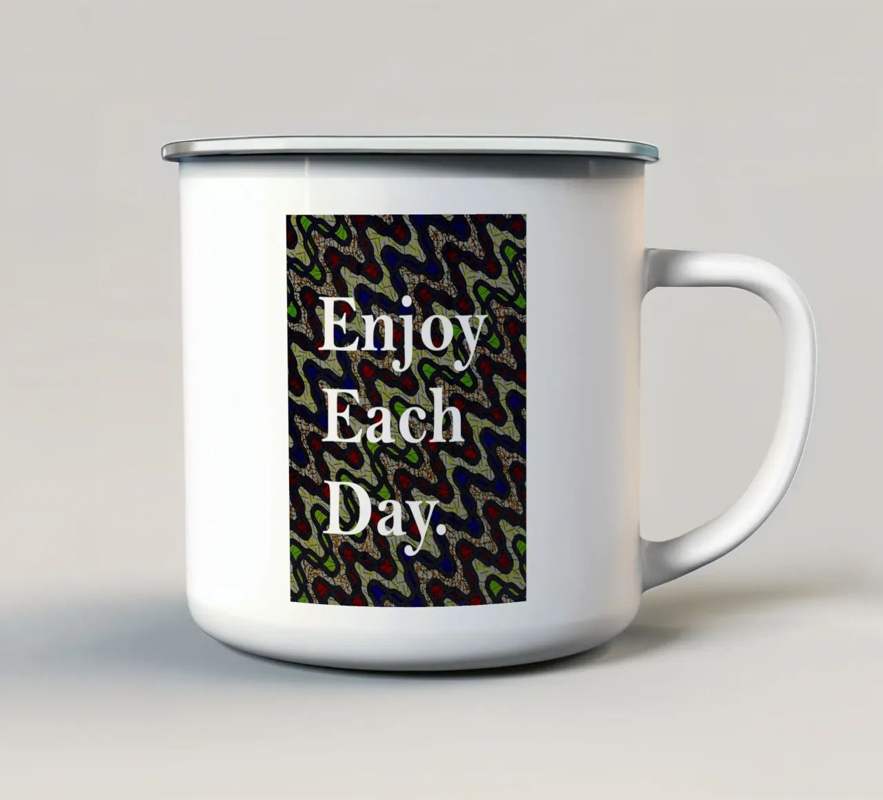 Enjoy each day tazza in smalto da Mathudace Créas