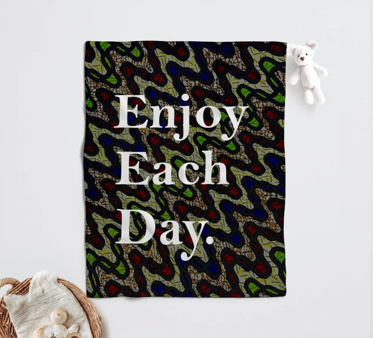 Enjoy each day coperta in pile da Mathudace Créas
