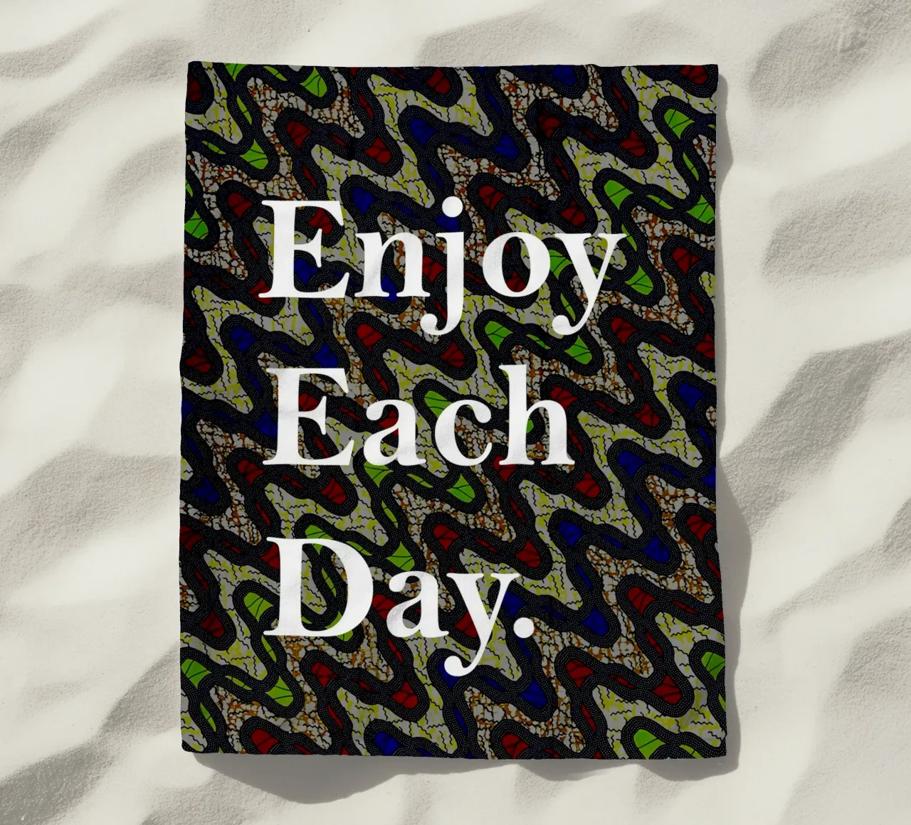 Enjoy each day telo mare da Mathudace Créas