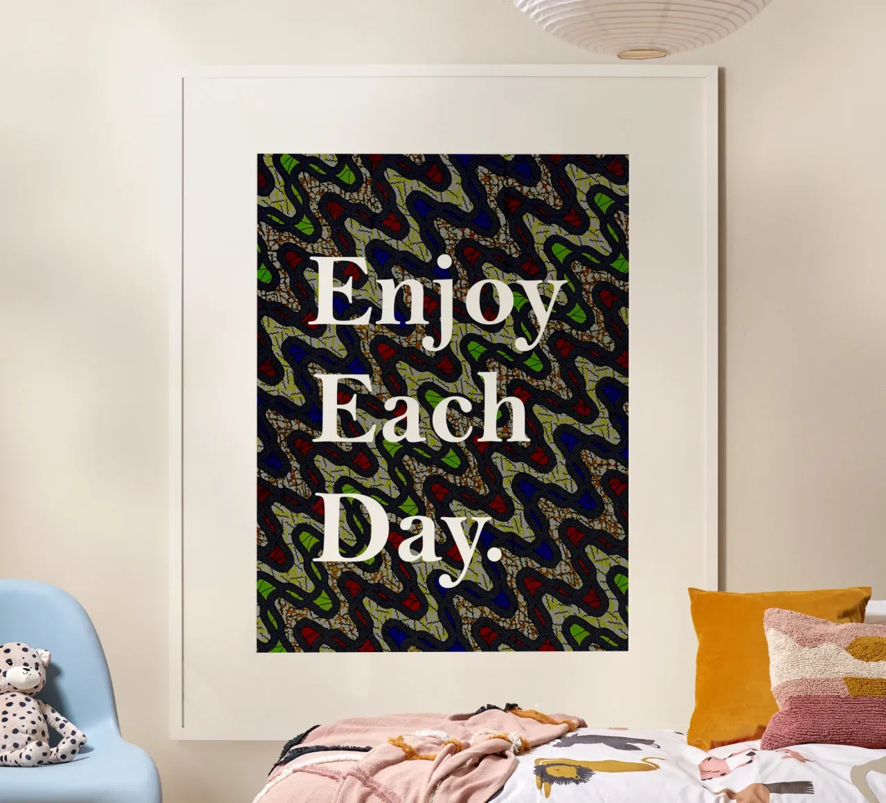 Enjoy each day poster con telaio in legno da Mathudace Créas
