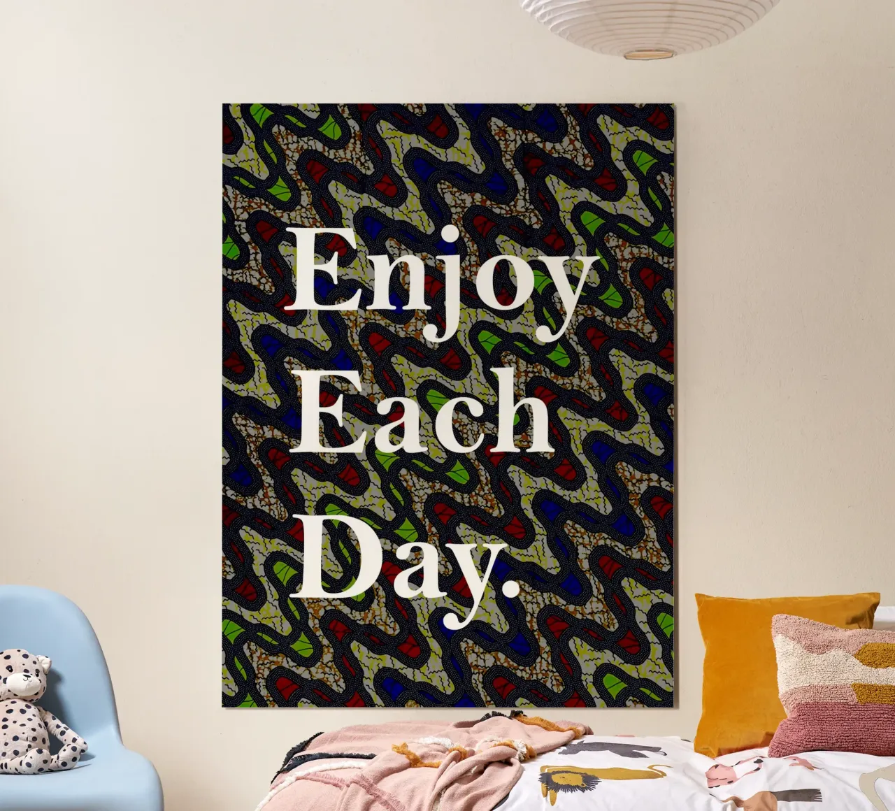 Enjoy each day poster con telaio in legno da Mathudace Créas
