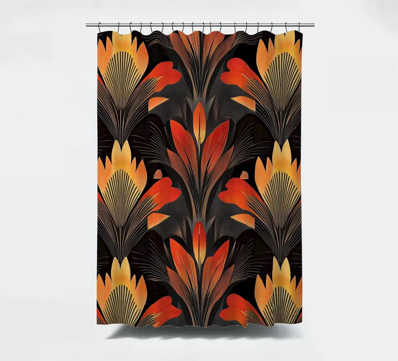 Art Deco shower curtain by Nikis Art Studio
