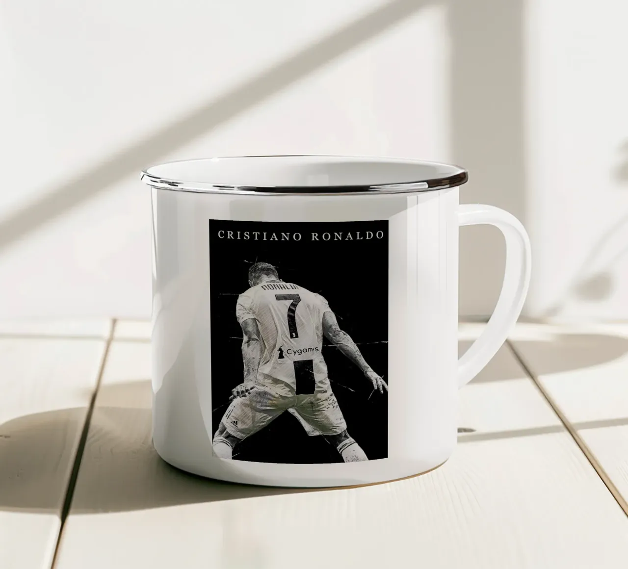 Cristiano Ronaldo Juventus 1 tazza in smalto da tenten