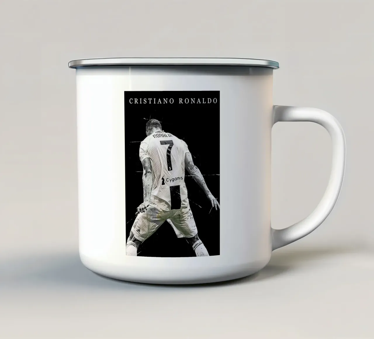 Cristiano Ronaldo Juventus 1 tazza in smalto da tenten