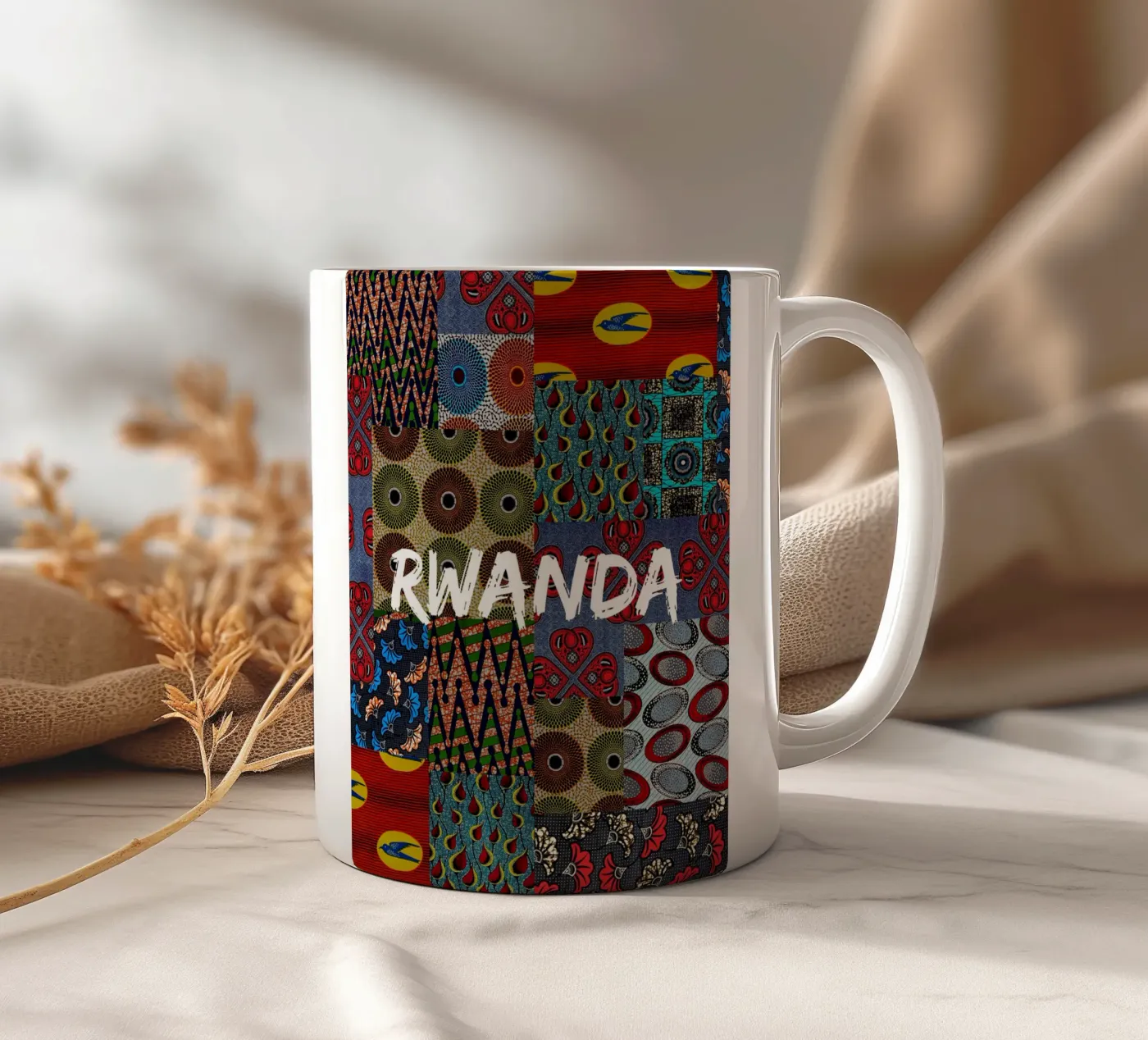 Rwanda ceramic mug by Mathudace Créas