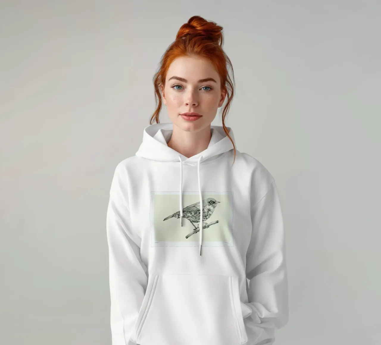 Waxeye felpa con cappuccio da Faunesque