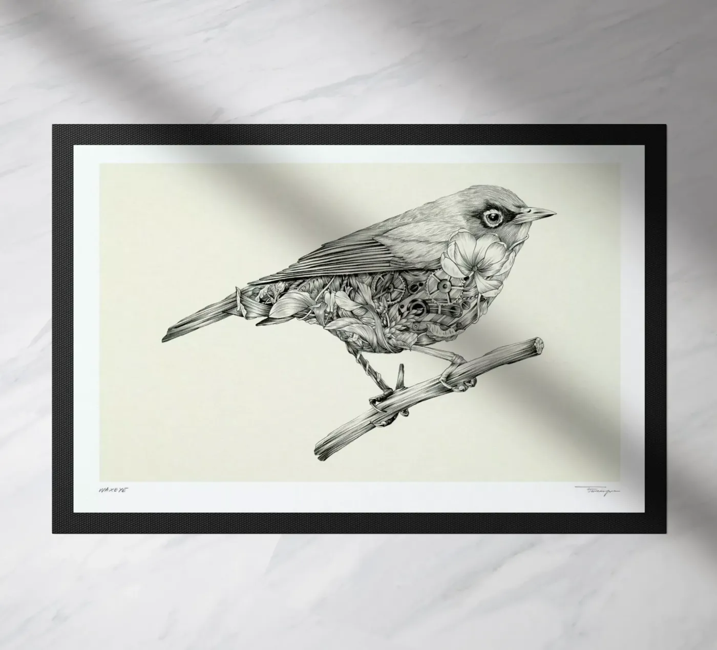 Waxeye doormat by Faunesque