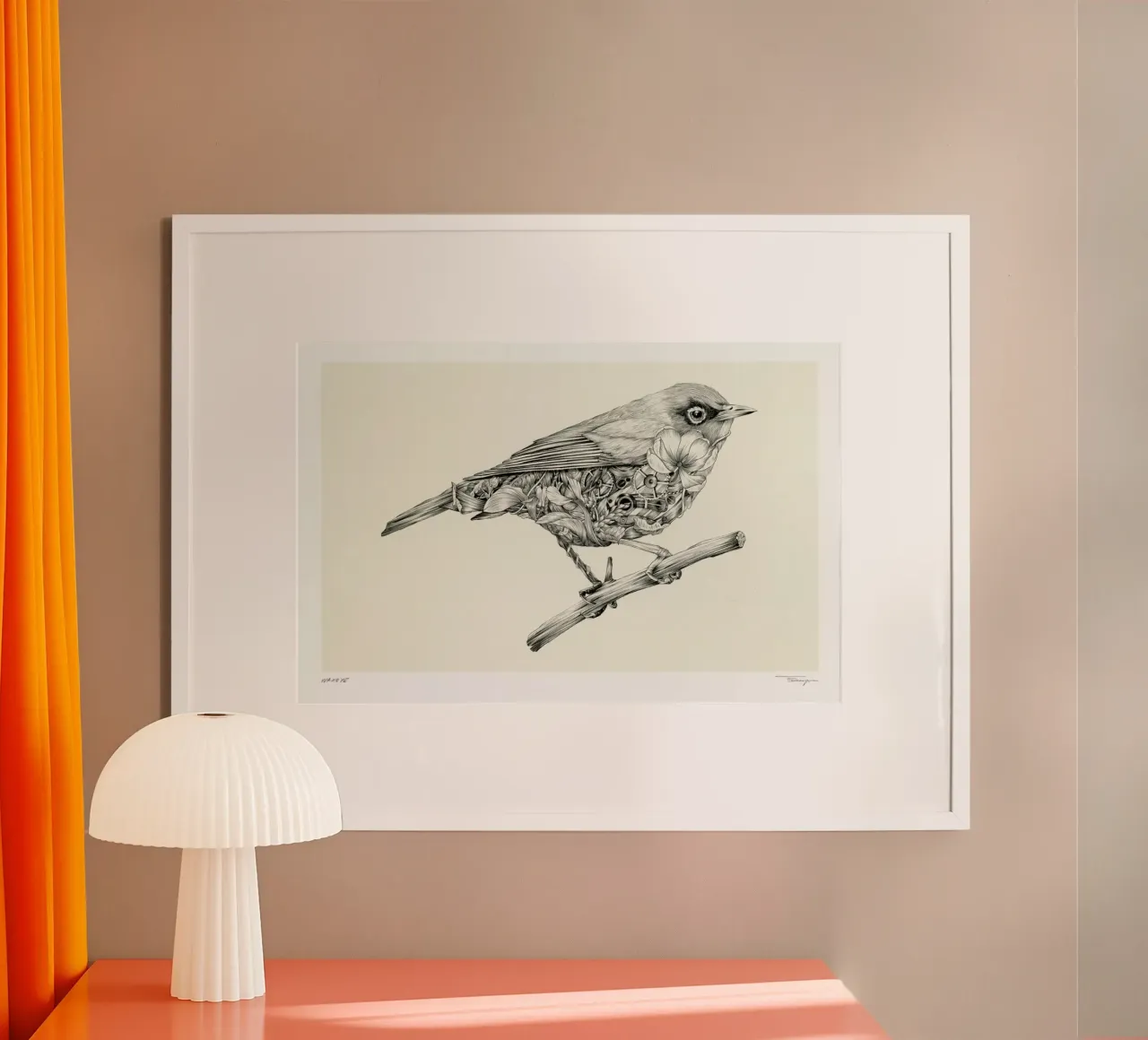 Waxeye poster con telaio in plastica da Faunesque