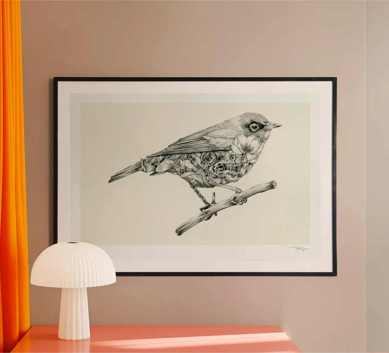 Waxeye poster con telaio in plastica da Faunesque
