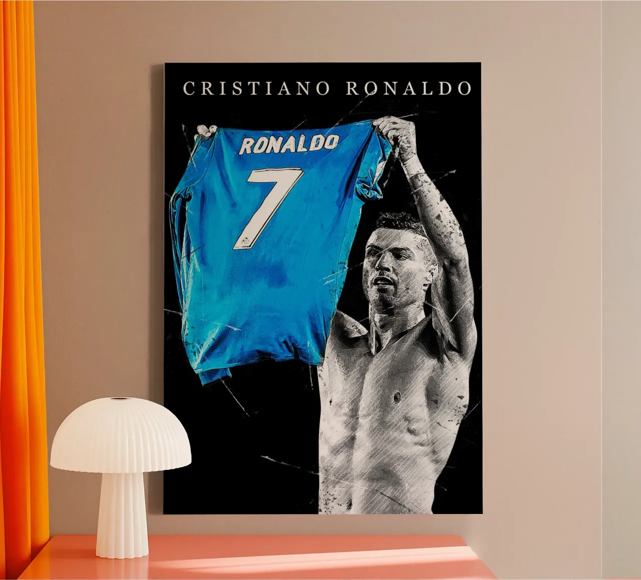 Cristiano Ronaldo Real Madrid 2 canvas met Baklijst van tenten