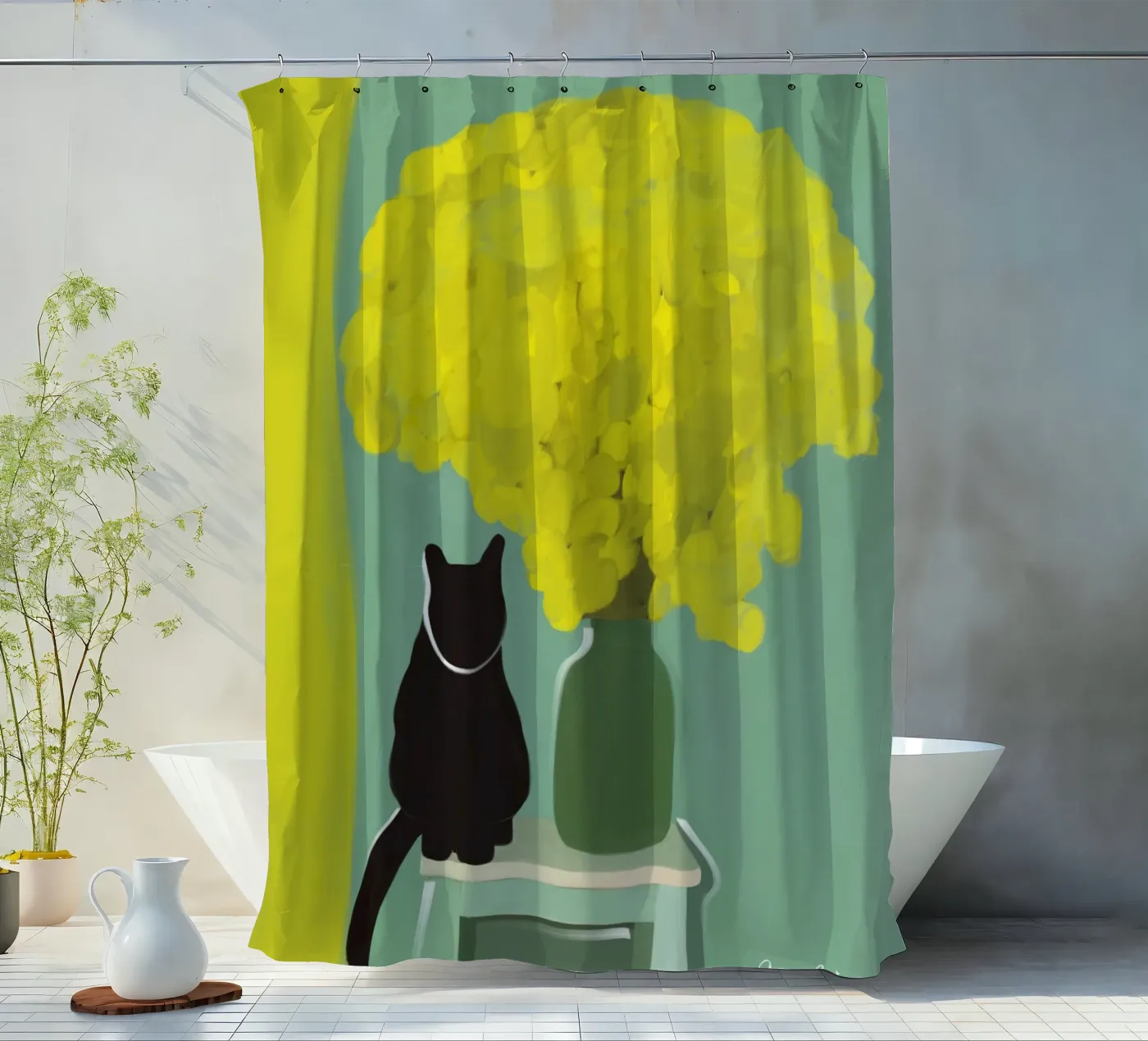 Celestial Drift Duschvorhang von Mike Leymi