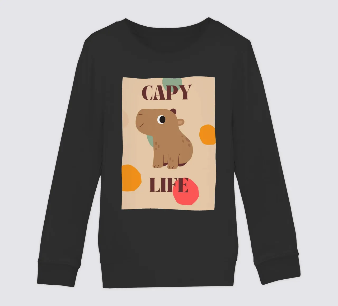 Capy Life | Fun Capybara Print felpa bambino da PrintCessStudio