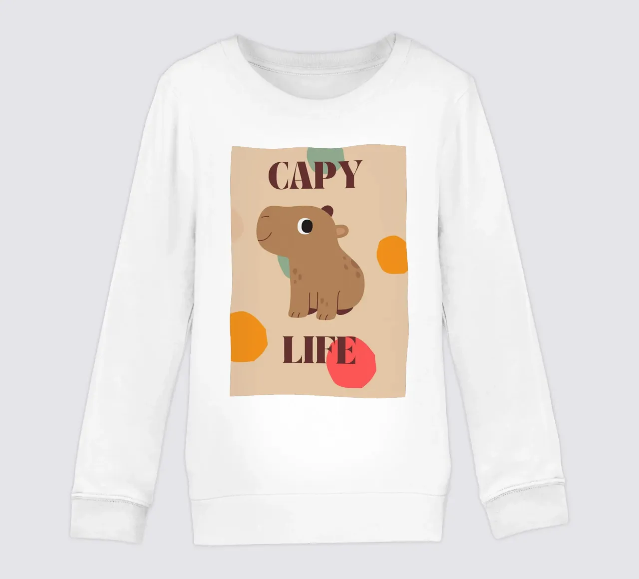 Capy Life | Fun Capybara Print felpa bambino da PrintCessStudio