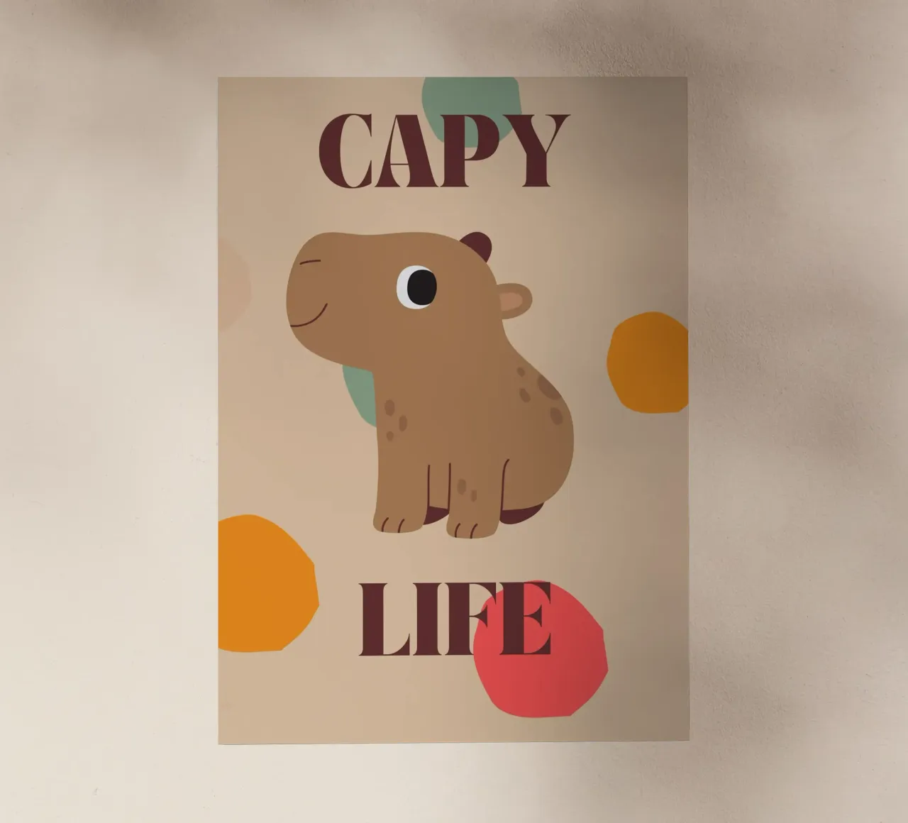Capy Life | Fun Capybara Print pellicola backlit da PrintCessStudio