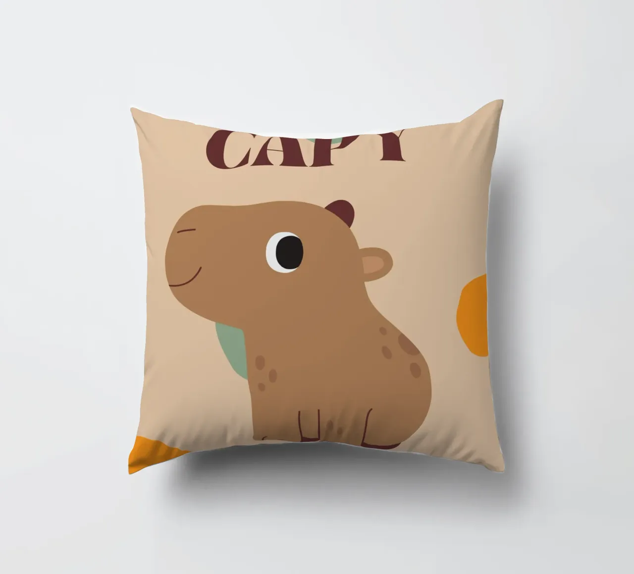 Capy Life | Fun Capybara Print cuscino da PrintCessStudio
