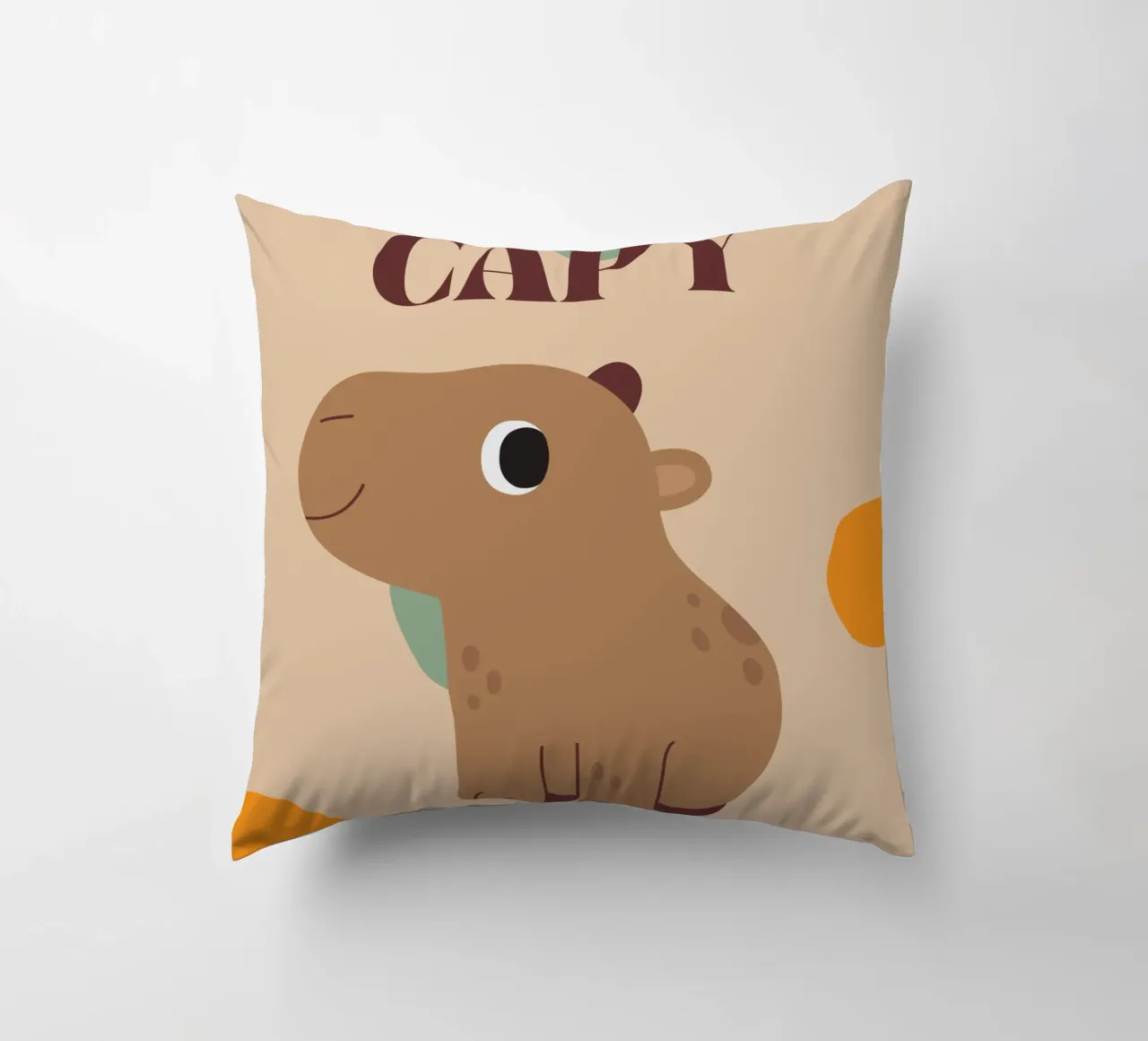 Capy Life | Fun Capybara Print cuscino da PrintCessStudio