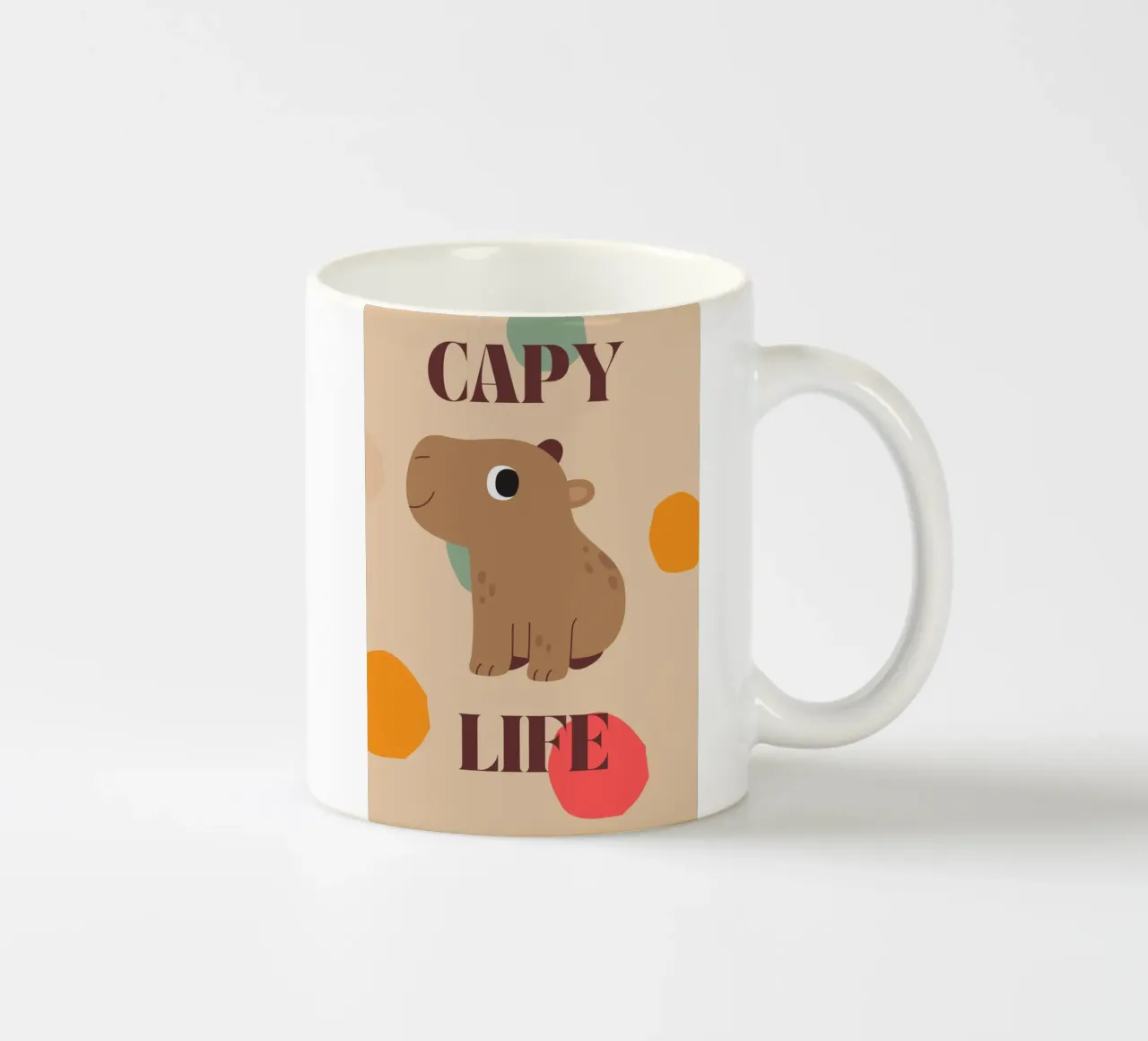 Capy Life | Fun Capybara Print mug en céramique de PrintCessStudio